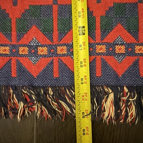 aztec fishing net Vintage Gone Fishing Blanket Woven Tapestry Aztec Throw Sunset Fly Fish  63x43\